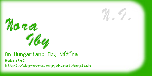 nora iby business card